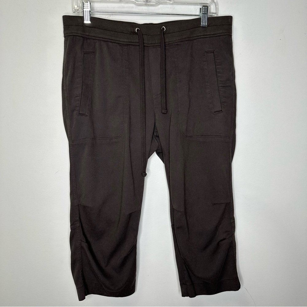 SOLD!!!!James Perse Women’s Drawstring Waist 3/4 Utility Pants In Dark Taupe